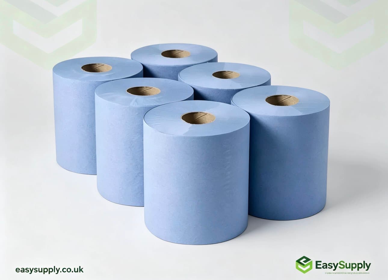 Blue Centrefeed 150M 166M Flat Rolls 6