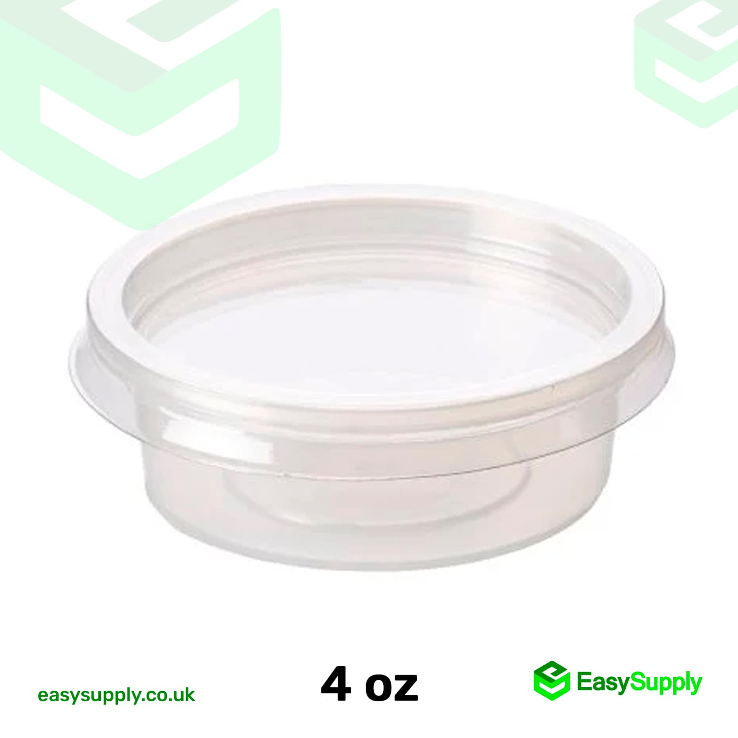 4 Oz Heavy Duty Clear  Separate Sauce Pots & Lids 800pcs