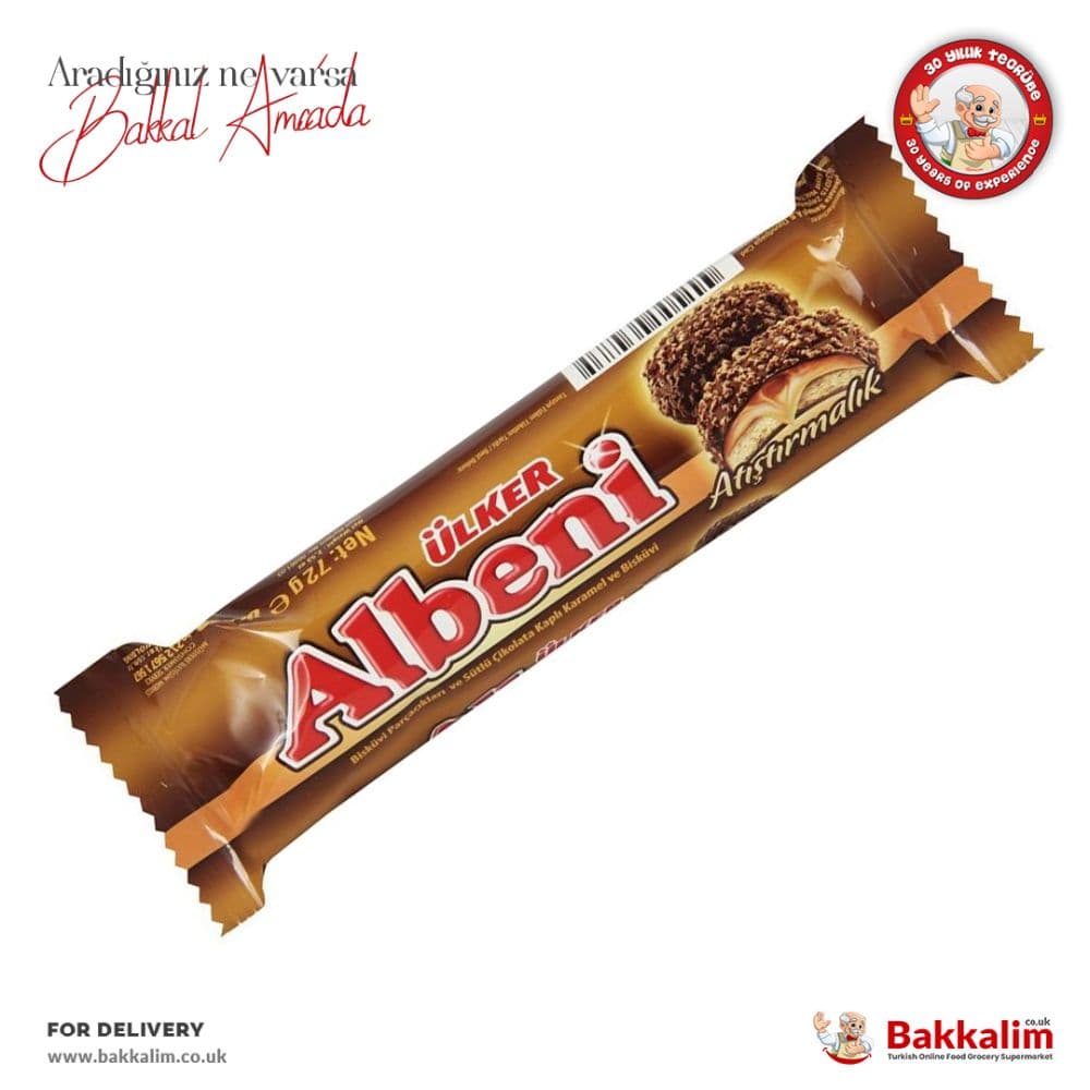 Ulker Albeni Biscuits With Caramel Covered In Milk Chocolate And Biscuit Pieces 72g